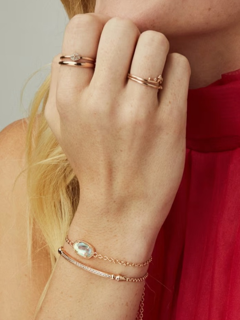 Kendra Scott Elaina Silver Adjustable Chain Bracelet Iridescent Druzy Pendant - Picture 6 of 7